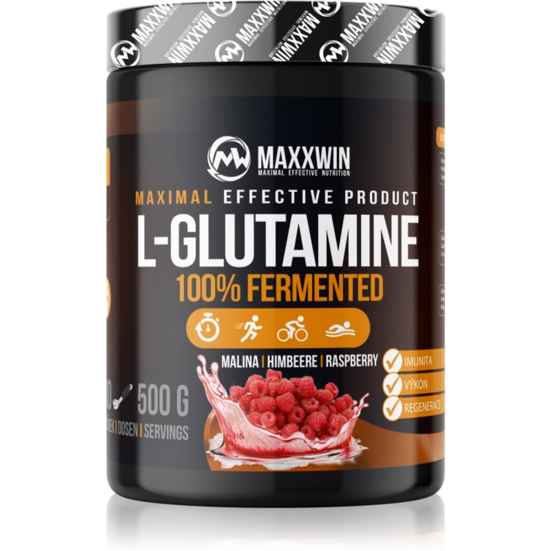 Maxxwin L-Glutamine 100% Fermented podpora tvorby svalové hmoty příchuť Raspberry 500 g