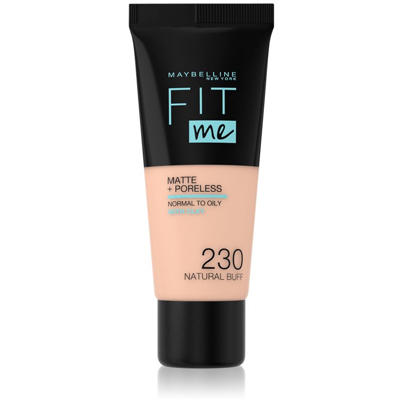 Maybelline Fit Me! Matte+Poreless Mattifying Foundation For Normal To Oily Skin Shade 230 Natural Buff 30 Ml