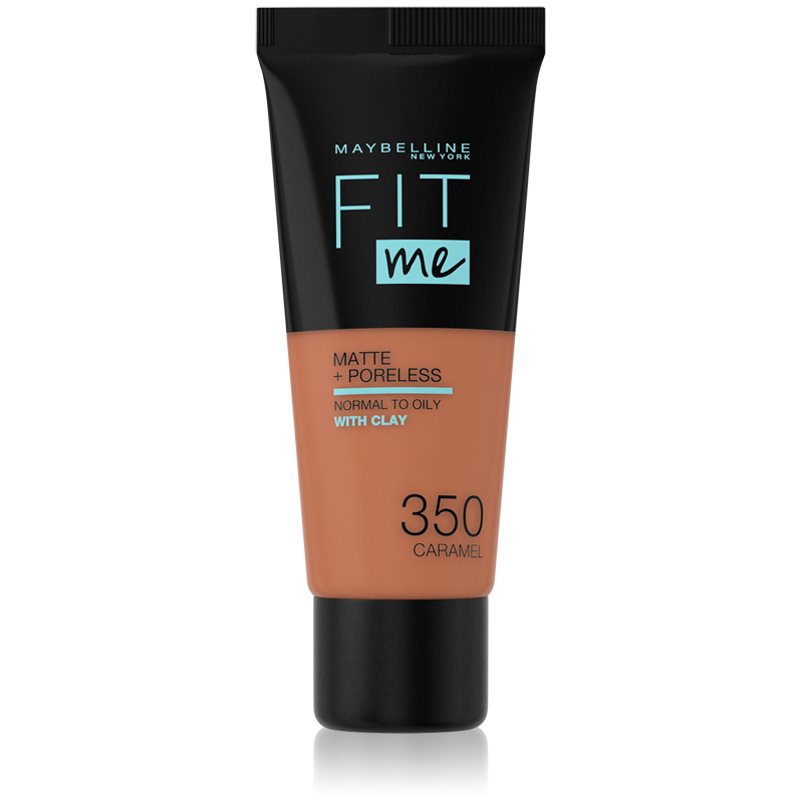 Maybelline Fit Me! Matte+Poreless Mattifying Foundation For Normal To Oily Skin Shade 350 Caramel 30 Ml