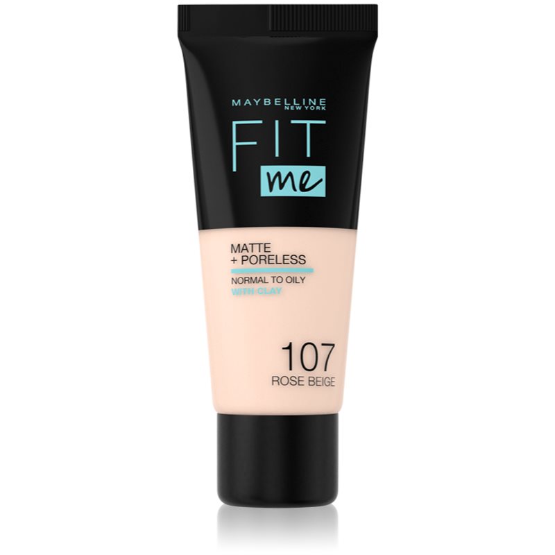 

Maybelline Fit Me! Matte+Poreless матуюча тональна основа для нормальної та жирної шкіри відтінок 107 Rose Beige