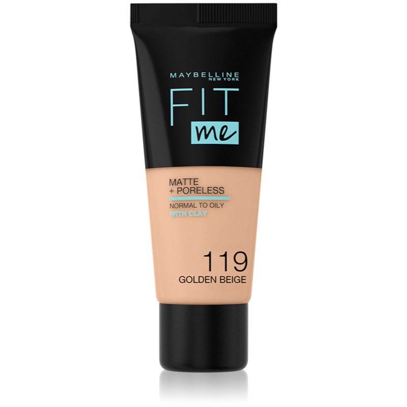 

Maybelline Fit Me! Matte+Poreless матуюча тональна основа для нормальної та жирної шкіри відтінок 119 Golden Beige