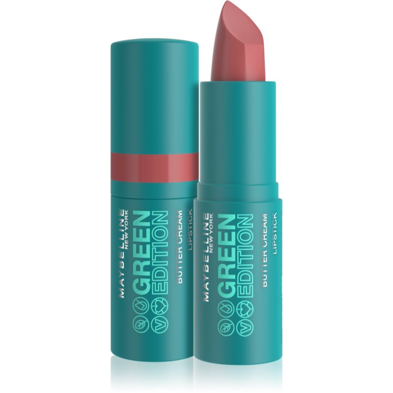 Maybelline Green Edition rouge à lèvres crémeux pour un effet naturel teinte 011 Glacier 3,4 g female