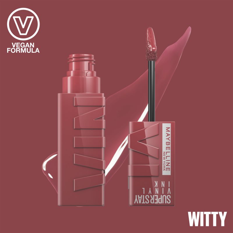 MAYBELLINE NEW YORK SuperStay Vinyl Ink Rouge à Lèvres Liquide Longue Tenue 40 WITTY 4.2 Ml