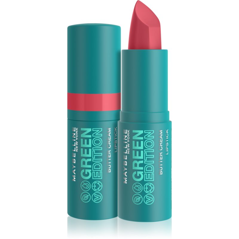 Maybelline Green Edition rouge à lèvres crémeux pour un effet naturel teinte 008 Floral 3,4 g female
