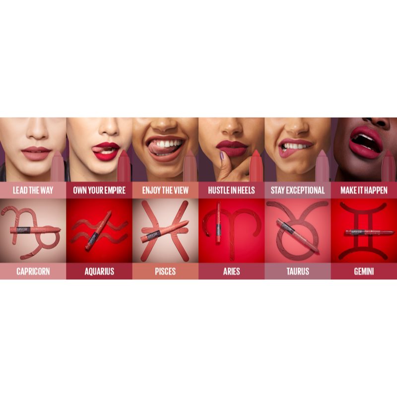 MAYBELLINE NEW YORK SuperStay Ink Crayon Zodiac stick lipstick shade 20 Enjoy the view - Pisces 2 g