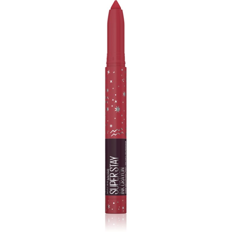 Maybelline SuperStay Ink Crayon Zodiac rouge à lèvres forme crayon teinte 50 Own your empire - Aquarius 2 g