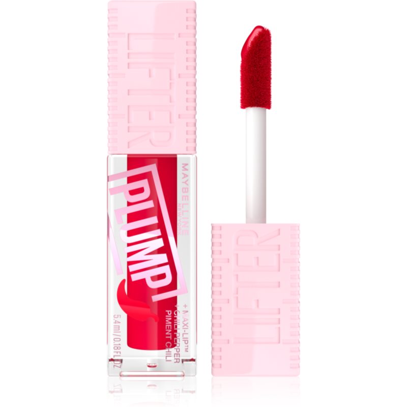 Maybelline Lifter Plump sijaj za ustnice z učinkom povečanja odtenek 004 Red Flag 5,4 ml