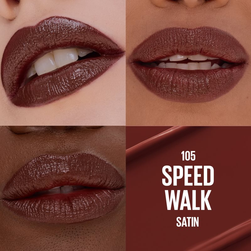 MAYBELLINE NEW YORK Serum Lipstick Satin saténová rtěnka s hydratačním účinkem odstín 105 Speed Walk 1 ks (obrázek 3)