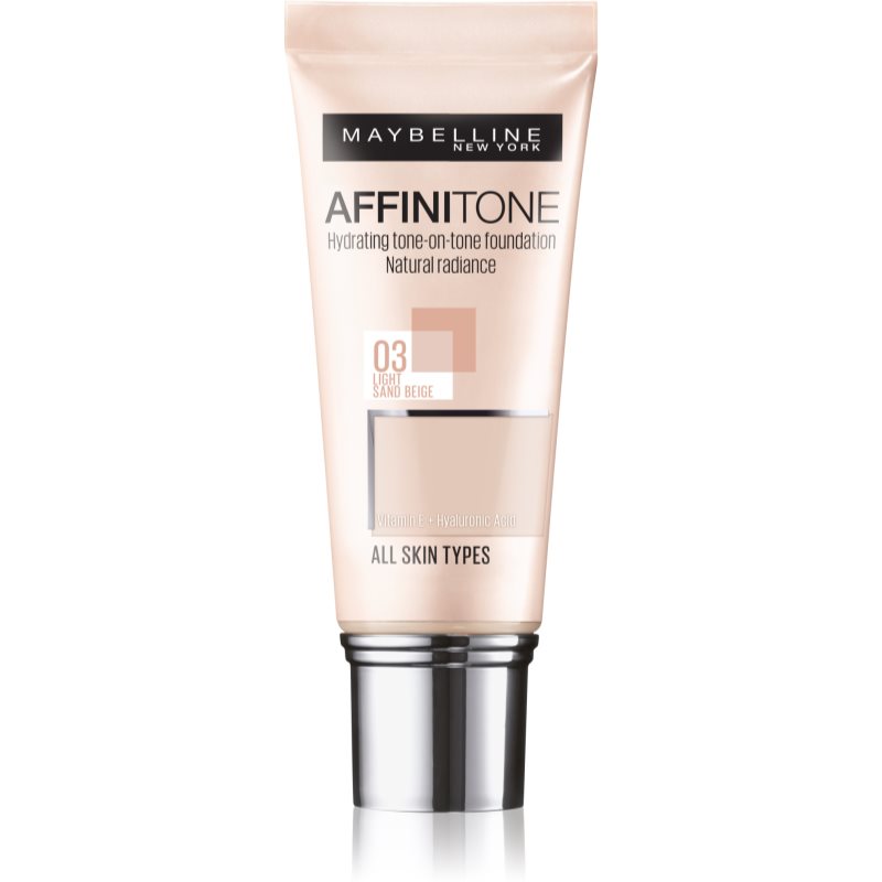 Maybelline Affinitone 03-Light Sand Beige Hydratačný makeup 30 ml
