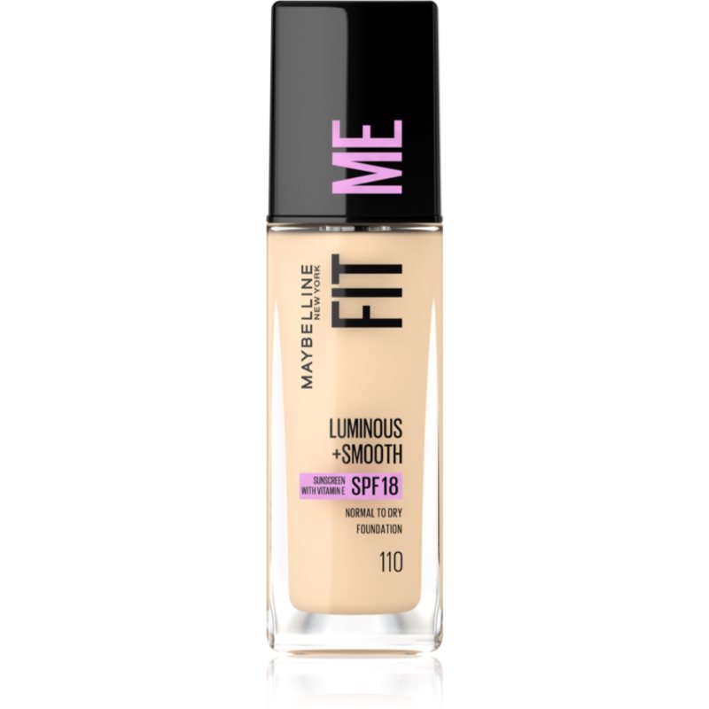 Maybelline Fit Me! Liquid Foundation To Brighten And Smooth The Skin Shade 110 Porcelain 30 Ml