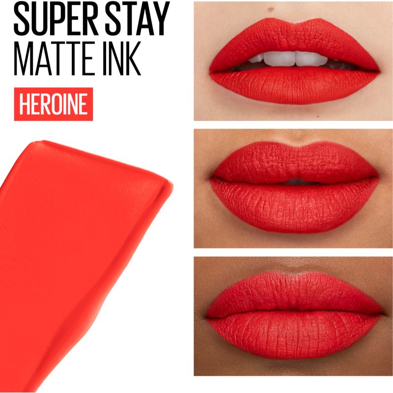 Maybelline SuperStay Matte Ink Liquid Matt Lipstick With Long-lasting Effect Shade 25 Heroine 5 Ml