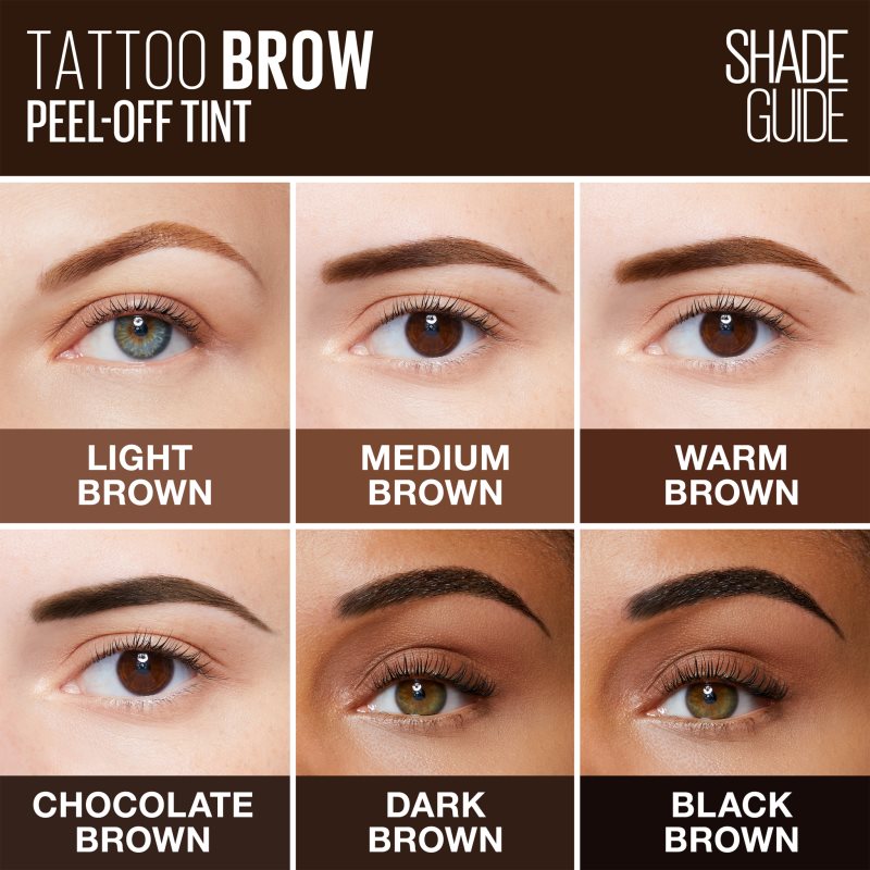 Maybelline Tattoo Brow Semi-permanent Eyebrow Gel Shade Medium Brown 4,6 G