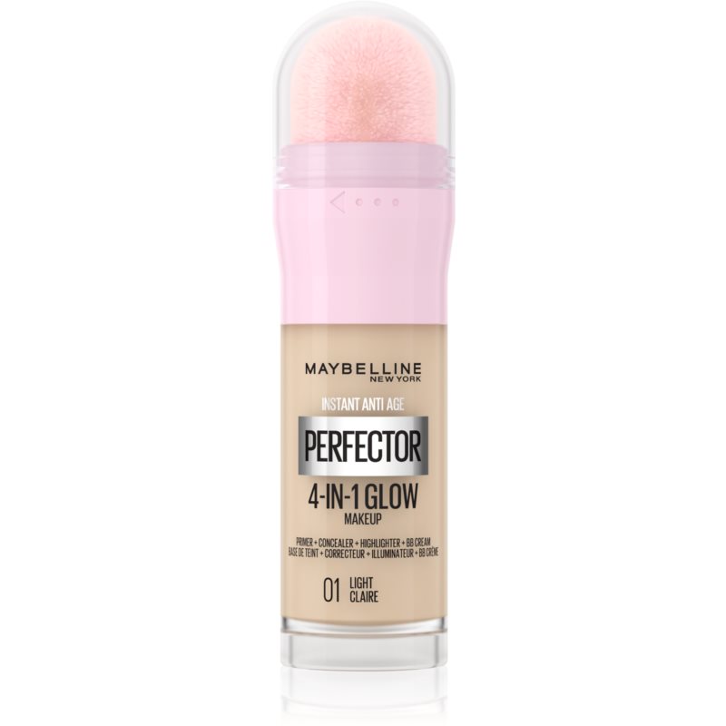 Maybelline Instant Age Rewind Perfector 4-in-1 Glow Brightening Foundation For A Natural Look Shade 01 Light 20 Ml