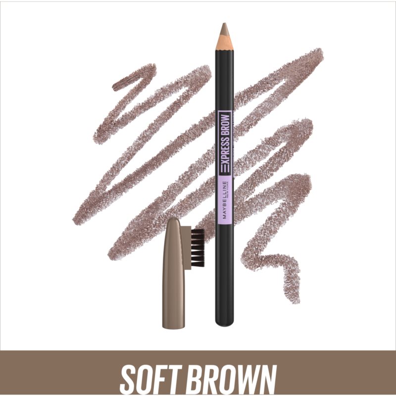 Maybelline Express Brow Eyebrow Pencil With Gel Consistency Shade 03 Soft Brown 1 Pc
