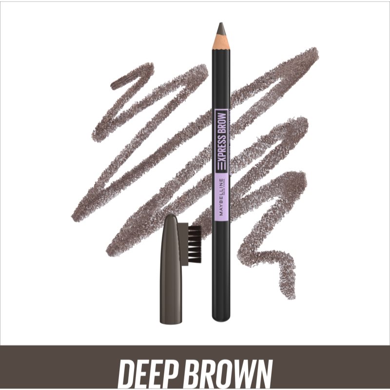 Maybelline Express Brow Eyebrow Pencil With Gel Consistency Shade 05 Deep Brown 1 Pc