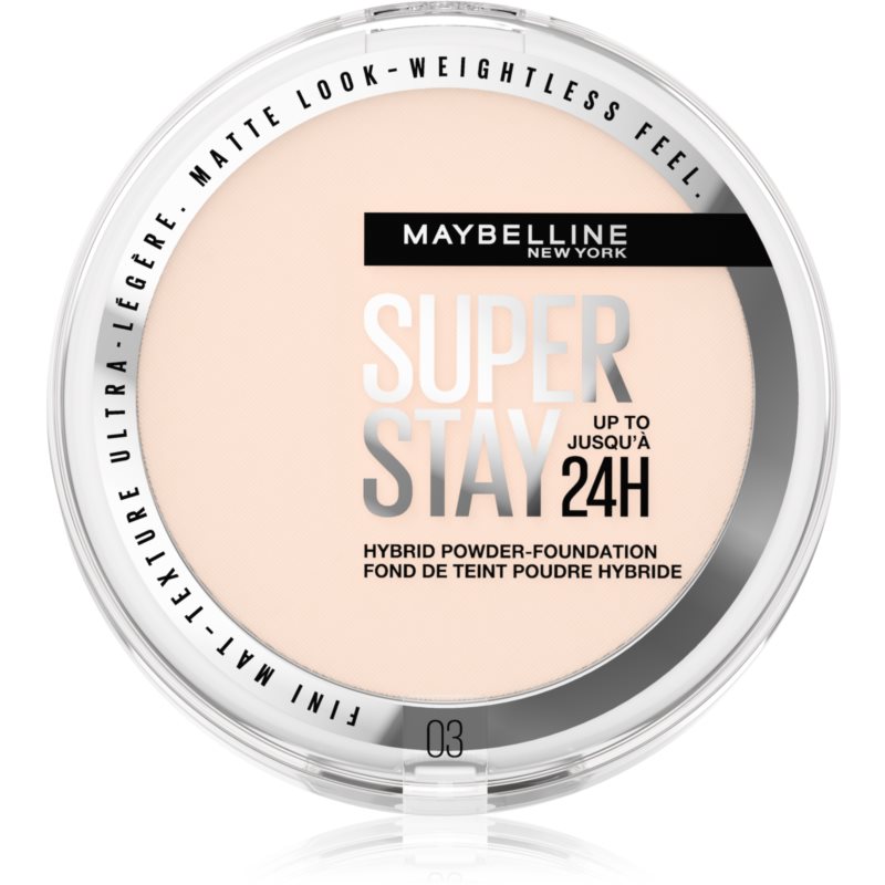 E-shop Maybelline SuperStay 24H Hybrid Powder-Foundation kompaktní pudrový make-up pro matný vzhled odstín 03 9 g