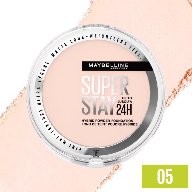 Maybelline SuperStay 24H Hybrid Powder-Foundation компактна пудра з матуючим ефектом відтінок 05 9 гр