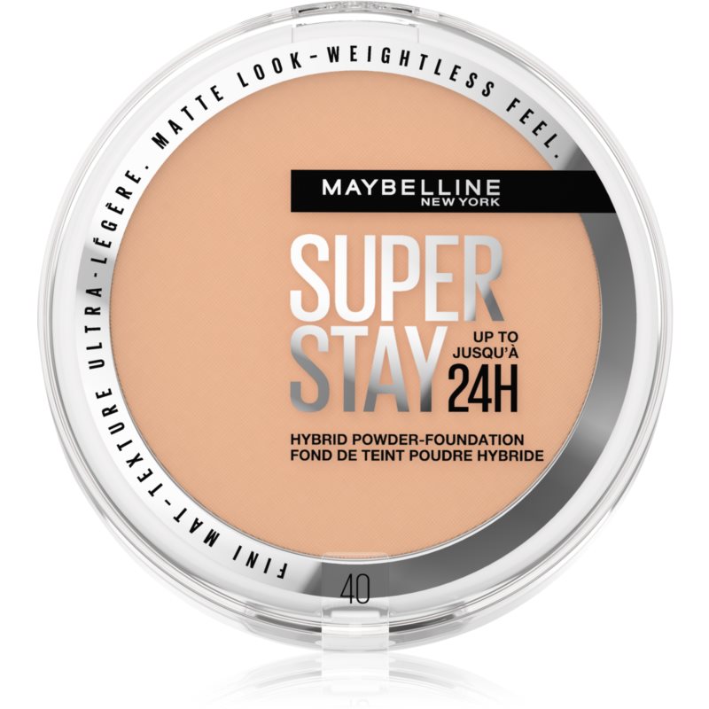 E-shop Maybelline SuperStay 24H Hybrid Powder-Foundation kompaktní pudrový make-up pro matný vzhled odstín 40 9 g