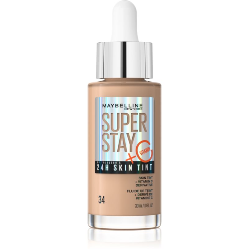 Maybelline SuperStay Vitamin C Skin Tint szérum egységesíti a bőrszín tónusait árnyalat 34 30 ml