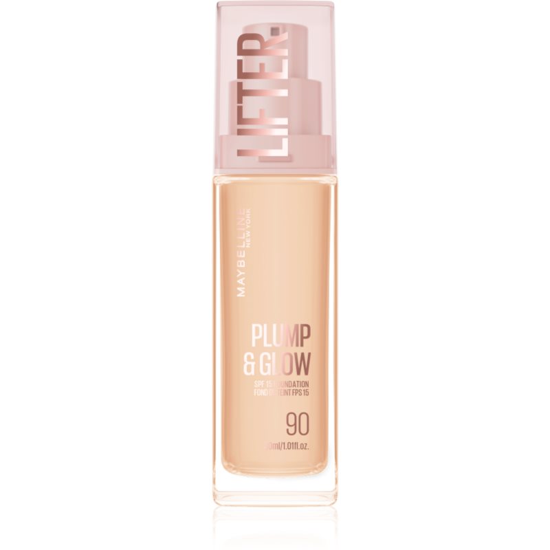 MAYBELLINE NEW YORK Lifter Plump & Glow podkład rozświetlający nadający naturalny wygląd odcień 90 30 ml