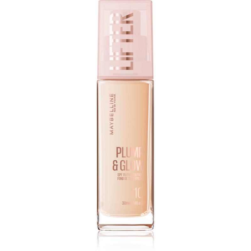 MAYBELLINE NEW YORK Lifter Plump & Glow rozjasňujúci make-up pre prirodzený vzhľad odtieň 110 30 ml