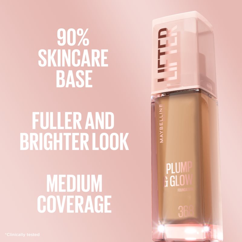MAYBELLINE NEW YORK Lifter Plump & Glow rozjasňujúci make-up pre prirodzený vzhľad odtieň 114 30 ml