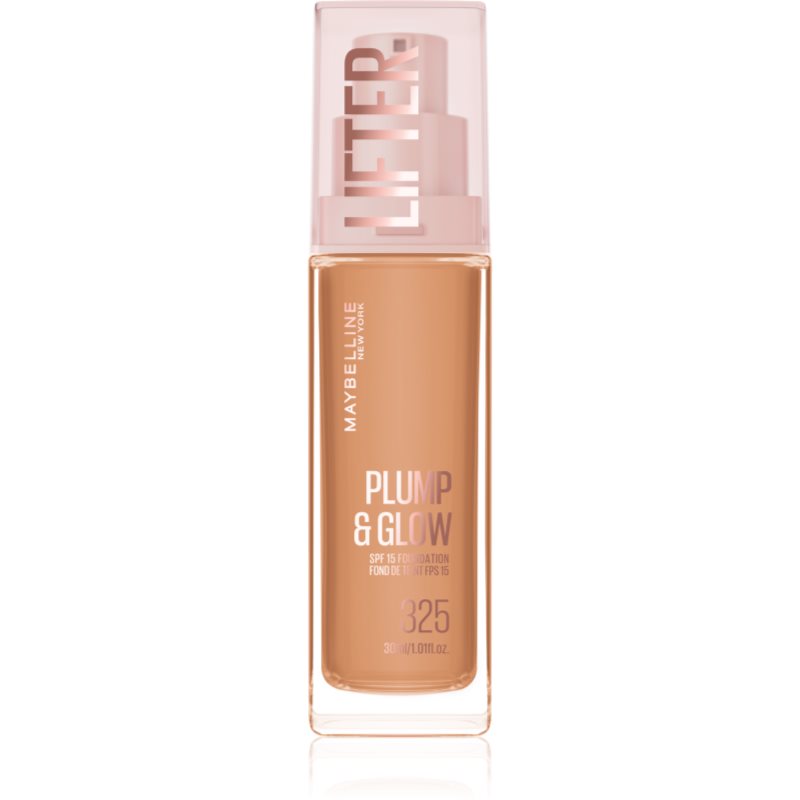 MAYBELLINE NEW YORK Lifter Plump & Glow rozjasňující make-up pro přirozený vzhled odstín 325 30 ml