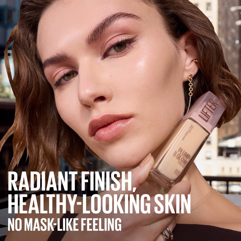 MAYBELLINE NEW YORK Lifter Plump & Glow rozjasňujúci make-up pre prirodzený vzhľad odtieň 325 30 ml