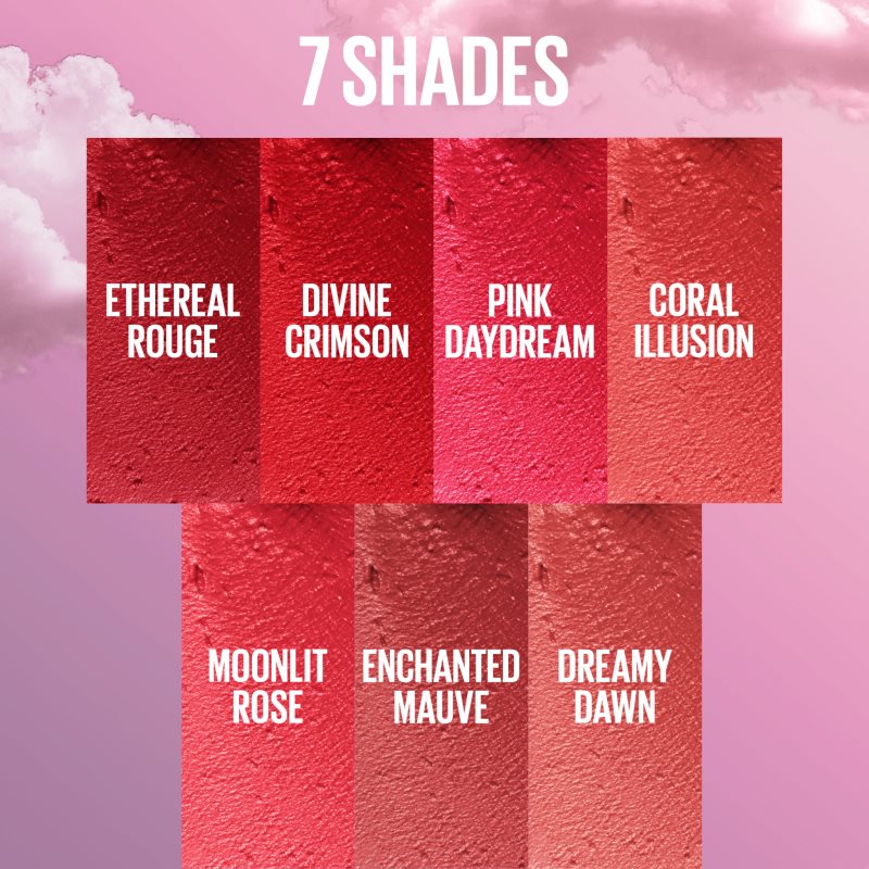 MAYBELLINE NEW YORK CloudTopia matná krémová lícenka na pery a líca odtieň 03 Divine Crimson 5 g