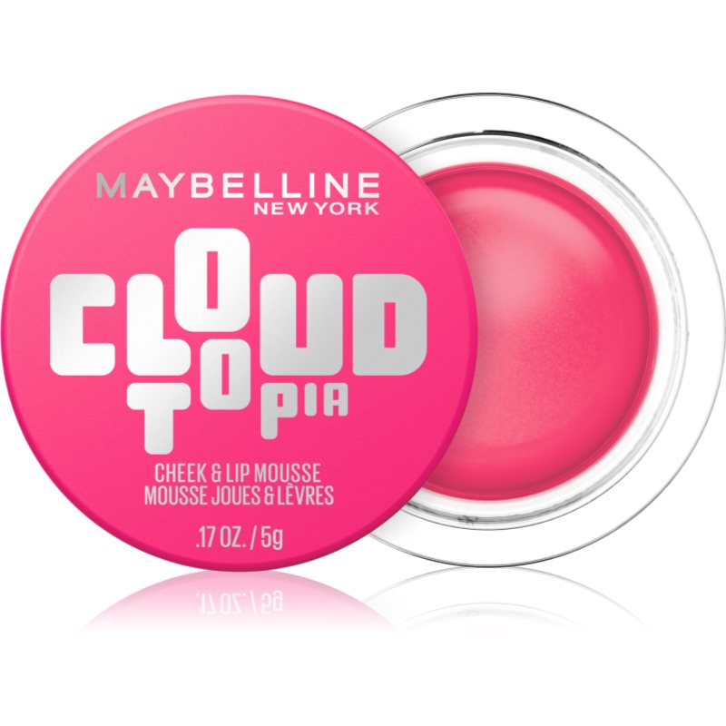 MAYBELLINE NEW YORK CloudTopia matná krémová lícenka na pery a líca odtieň 04 Pink DayDream 5 g