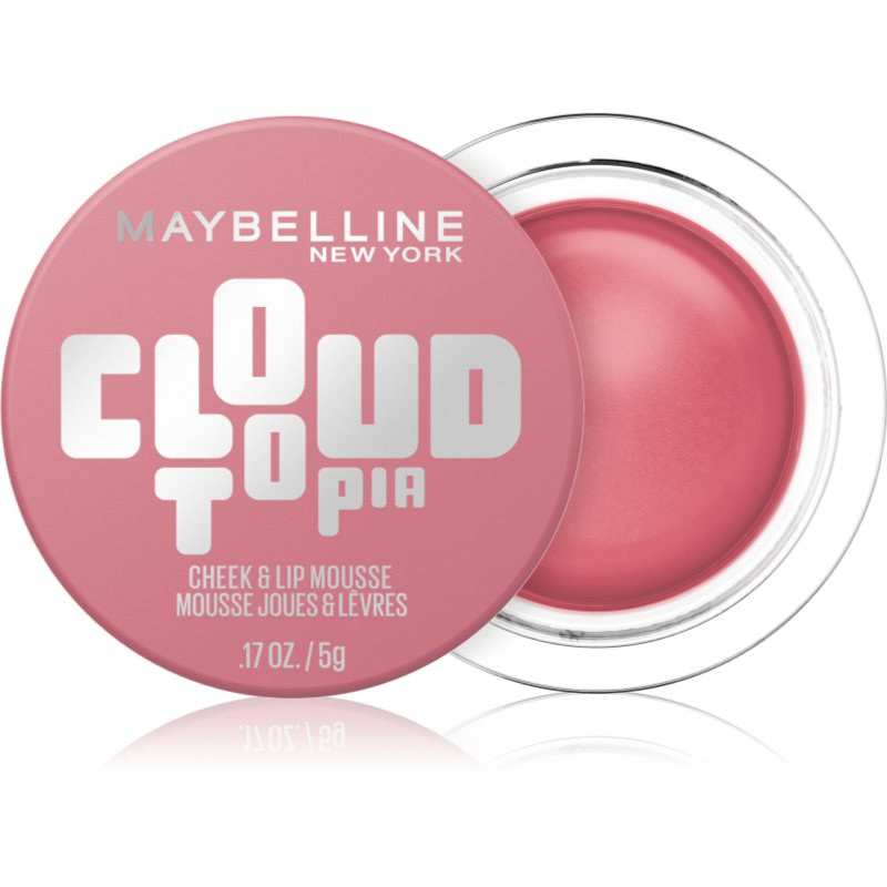 MAYBELLINE NEW YORK CloudTopia matná krémová lícenka na pery a líca odtieň 08 Enchanted Mauve 5 g