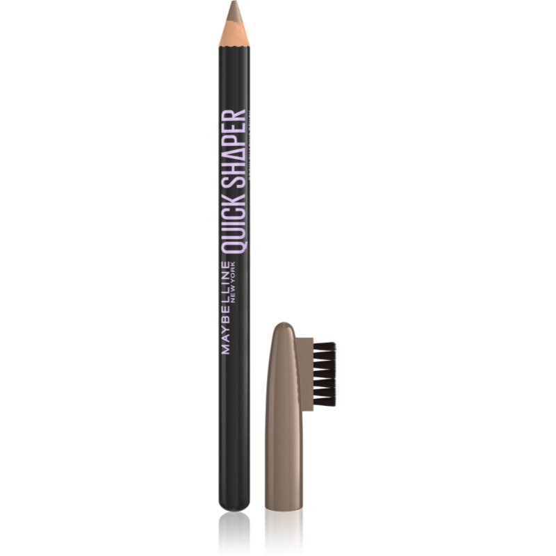 MAYBELLINE NEW YORK Quick Shaper precízna ceruzka na obočie s kefkou odtieň 03 Soft Brown 1 ks