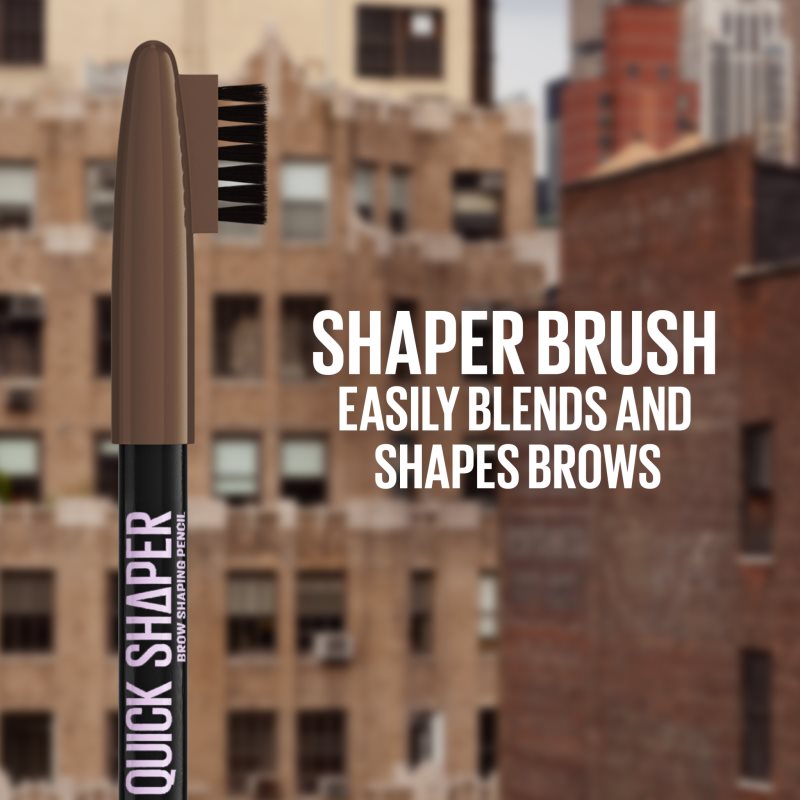 MAYBELLINE NEW YORK Quick Shaper precizní tužka na obočí s kartáčkem odstín 06 Black Brown 1 ks (obrázek 5)