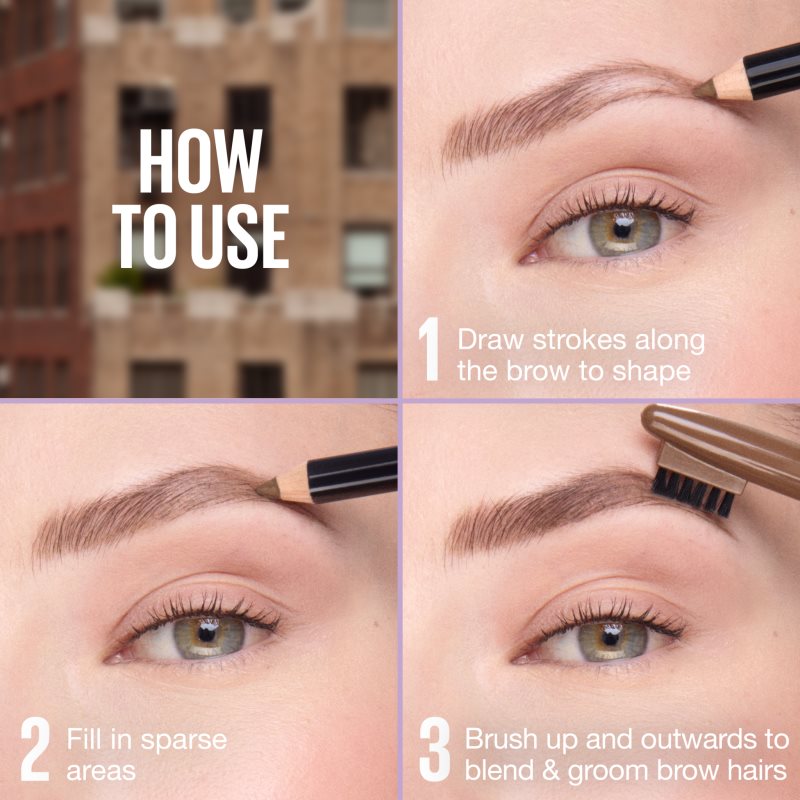 MAYBELLINE NEW YORK Quick Shaper precizní tužka na obočí s kartáčkem odstín 06 Black Brown 1 ks (obrázek 9)
