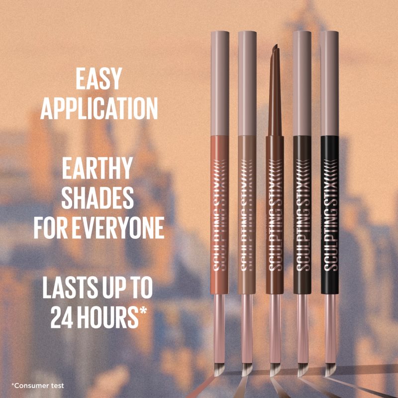 MAYBELLINE NEW YORK Sculpting Stix automatická tužka na oči se štětečkem odstín 11 Rosy Sculpt 1 ks (obrázek 4)