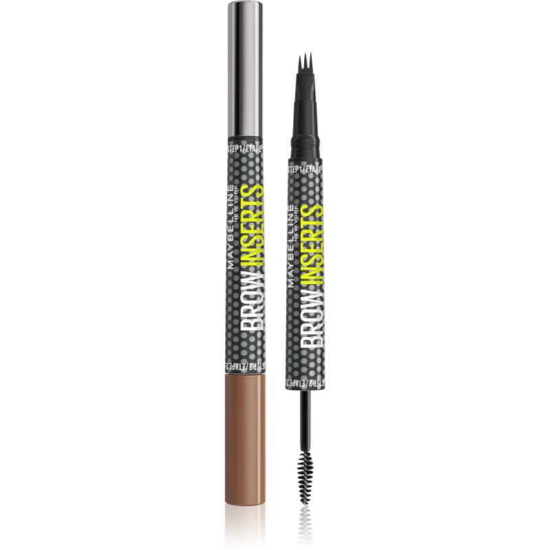 MAYBELLINE NEW YORK Brow Inserts eyebrow pen with 2-in-1 brush shade 2 Soft Brown 1.25 ml