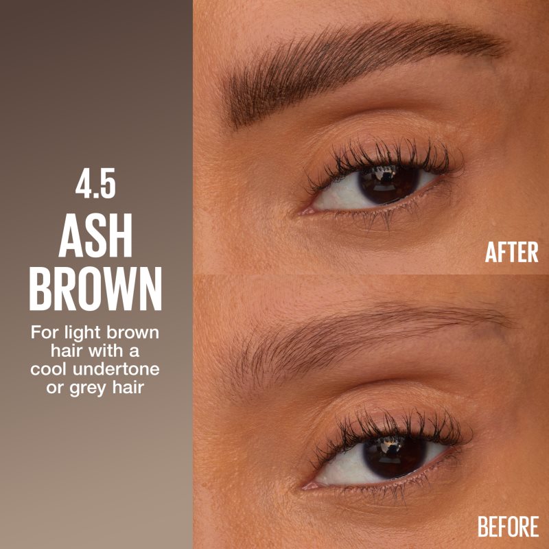 MAYBELLINE NEW YORK Brow Inserts fix na obočie s kefkou 2 v 1 odtieň 4.5 Ash Brown 1.25 ml (obrázok 3)