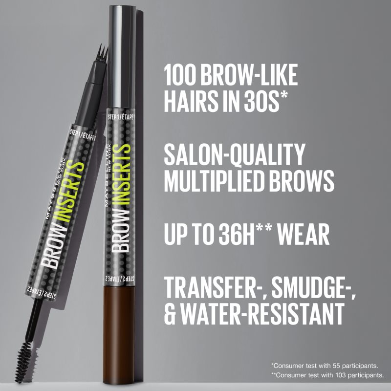 MAYBELLINE NEW YORK Brow Inserts fix na obočie s kefkou 2 v 1 odtieň 4.5 Ash Brown 1.25 ml (obrázok 5)