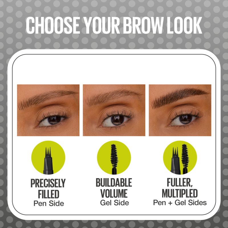 MAYBELLINE NEW YORK Brow Inserts fix na obočie s kefkou 2 v 1 odtieň 4.5 Ash Brown 1.25 ml (obrázok 10)