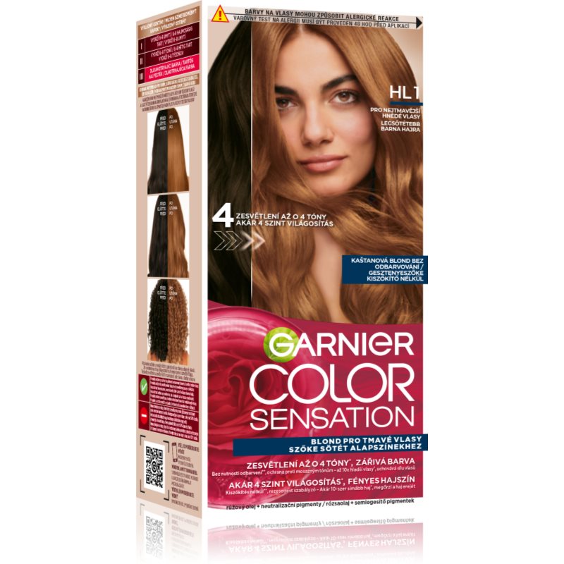 Garnier Color Sensation barva za lase za posvetlitev las odtenek HL1 Black Hair 1 kos