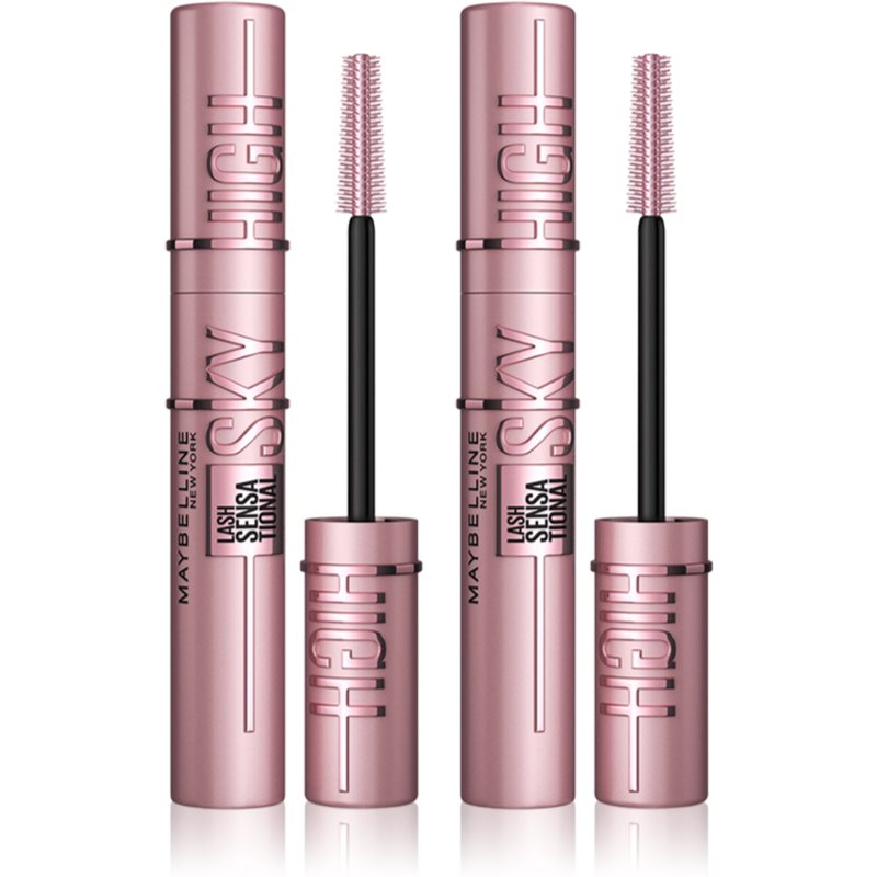 Maybelline Lash Sensational Sky High Volymgivande och förlängande maskara Black Skugga 2x7,2 ml female