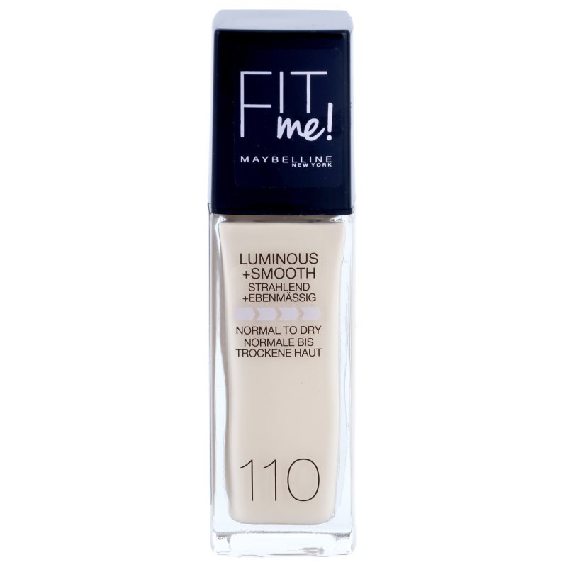 MAYBELLINE NEW YORK Fit Me! tekući puder za sjaj i zaglađivanje kože lica nijansa 110 Porcelain 30 ml
