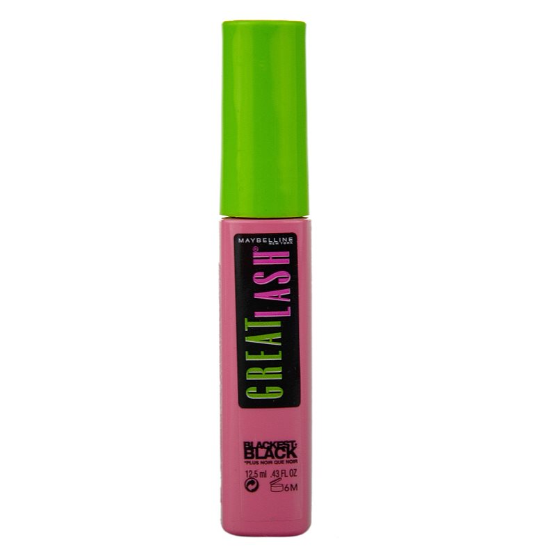 Maybelline Great Lash Blackest Black туш для вій відтінок Blackest Black 12.5 мл