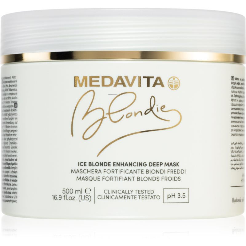 Medavita Blondie Ice Blonde Enhancing Deep Mask маска для волосся для холодних відтінків блонд 500 мл