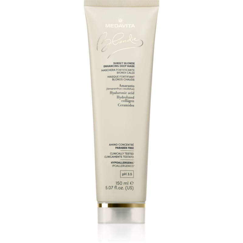 Medavita Medavita Blondie Sunset Blonde Enhancing Deep Mask εντατική μάσκα για ξανθά και με ανταύγειες μαλλιά 150 ml