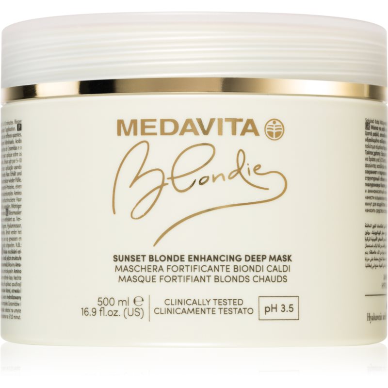 E-shop Medavita Blondie Sunset Blonde Enhancing Deep Mask hloubková maska pro teplé odstíny blond 500 ml