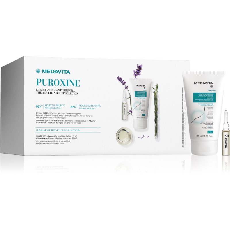 Medavita Puroxine Anti-Dandruff Set zestaw upominkowy przeciw łupieżowi