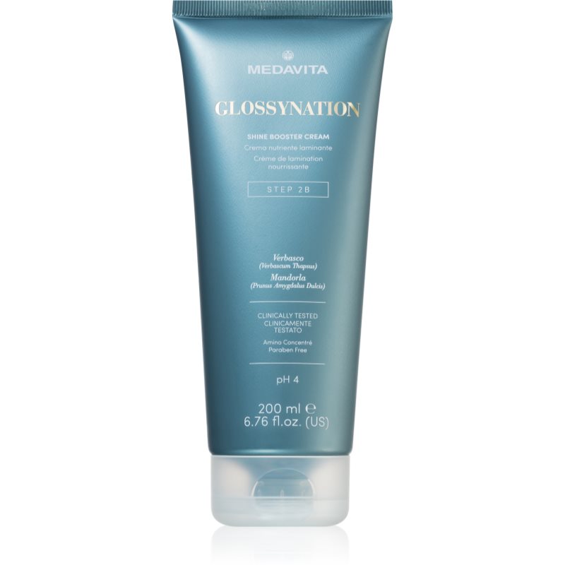E-shop Medavita Glossynation Shine Booster Cream hydratační a vyživující krém na vlasy 200 ml
