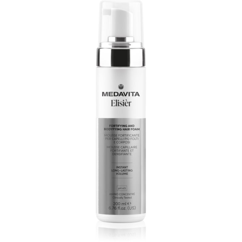 Medavita Elisiér Fortifying & Bodyfying Hair Foam volumizing mousse pro unavené vlasy 200 ml