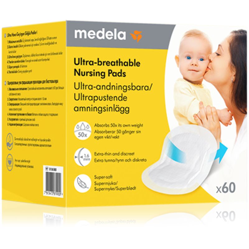 Medela Ultra-breathable Nursing Pads jednorazové vložky do podprsenky 60 ks
